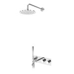 Bruma Leaf Bateria termostatyczna wannowo-natryskowa podtynkowy z deszczownicą Ø 250 mm z wylewką Chrom 1876631CR