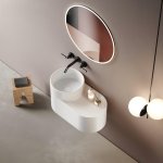   Galatea Design Ovula Umywalka ścienna 50x26,5 white matt/biały mat GDMYN317MW