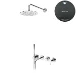 Bruma Leaf Bateria wannowo-natryskowa podtynkowy z deszczownicą Ø 250 mm Gunmetal 1672400MG