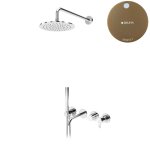 Bruma Leaf Bateria wannowo-natryskowa podtynkowy z deszczownicą Ø 250 mm Sunset 1672400SS