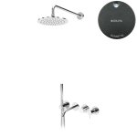 Bruma Leaf2 Bateria wannowo-natryskowa podtynkowy z deszczownicą Ø 250 mm Gunmetal 1672403MG