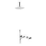 Bruma Leaf2 Bateria wannowo-natryskowa podtynkowy z deszczownicą sufitową Ø 250 mm Chrom 1672503CR