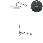 Bruma Leaf3 Bateria wannowo-natryskowa podtynkowy z deszczownicą Ø 250 mm Gunmetal 1672404MG
