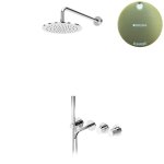 Bruma Leaf3 Bateria wannowo-natryskowa podtynkowy z deszczownicą Ø 250 mm Sunrise 1672404SR