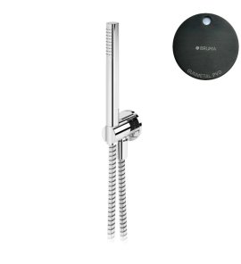 Bruma Leaf Zestaw prysznicowy z przyłączem kątowym i uchwytem Gunmetal PVD 1455914GM