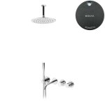 Bruma Leaf4 Bateria wannowo-natryskowa podtynkowy z deszczownicą sufitową Ø 250 mm Gunmetal 1672505MG