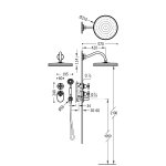 Tres Clasic Zestaw prysznicowy termostatyczny chrom 24235202