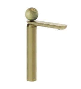 Gessi Perle Bateria umywalkowa brass brushed pvd/green onyx 74504.727