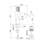Webert Diadem Bateria bidetowa 1-otworowa z korkiem klik klak Chrom DD840101.015
