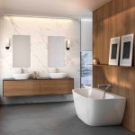 Victoria+Albert Lussari 1600 Back-to-Wall Wanna przyścienna 159,9x75 cm Biała mat LU4M-N-SM-NO