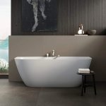 Victoria+Albert Lussari 1700 Back-to-Wall Wanna przyścienna 169,6x75 cm Biała mat LU5M-N-SM-NO