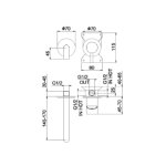 Webert Elio Steel Bateria umywalkowa podtynkowa 1-uchwytowa Stal nierdzewna EA830616.440