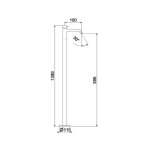 Webert Elio Steel Bateria umywalkowa 1-otworowa podłogowa bez korka Stal nierdzewna EA832101.440