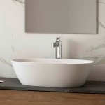Victoria+Albert Lussari 55 Umywalka nablatowa 54,3x32,5 cm Biała mat VB-LUS55M-SM-IO