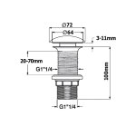 Isvea Infinity Korek umywalkowy 5/4“ klik-klak ∅7 cm biały 38TP0161I
