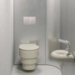 Trone Orbe Umywalka okrągła Ø 30 cm ścienna z korkiem Cream ORBEXXCR