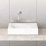 Trone Rituel Umywalka nablatowa 40,4x60,4 cm z korkiem White RITUELWH