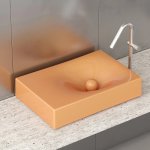 Trone Rituel Umywalka nablatowa 40,4x60,4 cm z korkiem Peach RITUELPE
