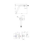 Trone Arc Bateria umywalkowa podtynkowa brushed stainless steel ARCPTIS