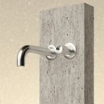 Trone Mage Bateria umywalkowa podtynkowa brushed stainless steel MAGEPTIS