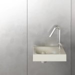 Trone Rituel Umywalka ścienna 40,3x26,3 cm z korkiem Cream RITUELXXCR
