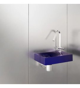 Trone Rituel Umywalka ścienna 40,3x26,3 cm z korkiem Blue RITUELXXBLU