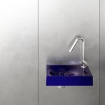Trone Rituel Umywalka ścienna 40,3x26,3 cm z korkiem Blue RITUELXXBLU