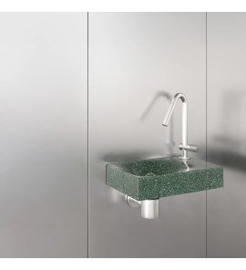 Trone Rituel Umywalka ścienna 40,3x26,3 cm z korkiem Flaked Green RITUELXXFG