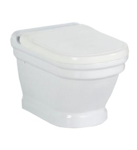 Aqualine Antik Miska wisząca 53x36 z deską wolnoopadającą biały połysk AN320+KC0303
