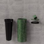 Trone Pandore Kosz łazienkowy ścienny Flaked Green PANDOREFG