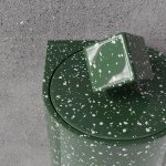Trone Pandore Kosz łazienkowy ścienny Flaked Green PANDOREFG