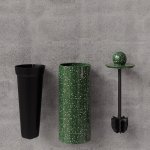 Trone Sceptre Szczotka do toalety ścienna Flaked Green SCEPTREFG
