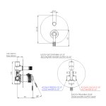 Remer Atelier Bateria wannowo-natryskowa podtynkowa 2-drożna - element zewnętrzny Chrom AL09HL