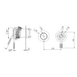 Remer Atelier Bateria wannowo-natryskowa podtynkowa 3-drożna - element zewnętrzny Visual Inox AL93ZPWBXV