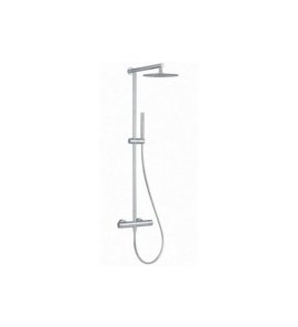 Remer X Style Inox Bateria natryskowa z kolumną i deszczownicą Ø 250 mm Inox SSX37UFM25
