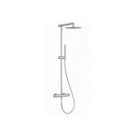 Remer X Style Inox Bateria natryskowa z kolumną i deszczownicą Ø 250 mm Inox SSX37UFM25