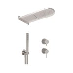 Remer X Style Inox Bateria natryskowa deszczownicą ścienną i zestawem natryskowym Inox SSX93PS02MMCA