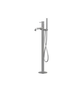 Remer X Style Inox Bateria wannowa wolnostojąca z zestawem natryskowym - element zewnętrzny Inox SSX08