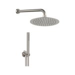 Remer X Style Inox Deszczownica Ø 250 mm z zestawem natryskowym bez mieszacza Inox SSSETS02UFM25