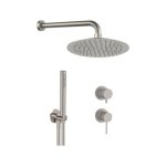 Remer X Style Inox Zestaw natryskowy termostatyczny z deszczownicą Ø 200 mm, z przyłączem i uchwytem Inox SSX92PS02UFM20