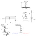 Remer X Style Inox Zestaw natryskowy termostatyczny z deszczownicą Ø 200 mm, z przyłączem i uchwytem Inox SSX92PS02UFM20