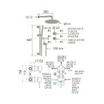 Remer X Style Inox Zestaw natryskowy termostatyczny z deszczownicą Ø 300 mm, z przyłączem oraz uchwytem na drążku i 6 dyszami Inox SSX93PS01UFM30