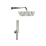 Remer X Style Inox Deszczownica 300x300 mm z zestawem natryskowym bez mieszacza Inox SSSETS027RRUFS30