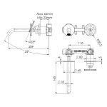 Remer Chrono Bateria umywalkowa jednouchwytowa 170 mm podtynkowa Matt White CH15PBO
