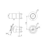 Remer Chrono Bateria wannowo-natryskowa podtynkowa 2-drożna - element zewnętrzny Chrom CH92PWB