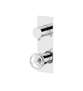 Remer Chrono Bateria wannowo-natryskowa podtynkowa 2-drożna - element zewnętrzny Chrom CH92WB