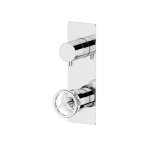 Remer Chrono Bateria wannowo-natryskowa podtynkowa 2-drożna - element zewnętrzny Chrom CH92WB
