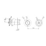 Remer Chrono Bateria wannowo-natryskowa podtynkowa 2-drożna pozioma - element zewnętrzny Chrom CH92ZPWB