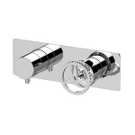 Remer Chrono Bateria wannowo-natryskowa podtynkowa 2-drożna pozioma - element zewnętrzny Chrom CH92ZWB