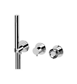 Remer Element Bateria natryskowa podtynkowa z zestawem natryskowym 2-drożna - element zewnętrzny Chrom ET97D2PWB